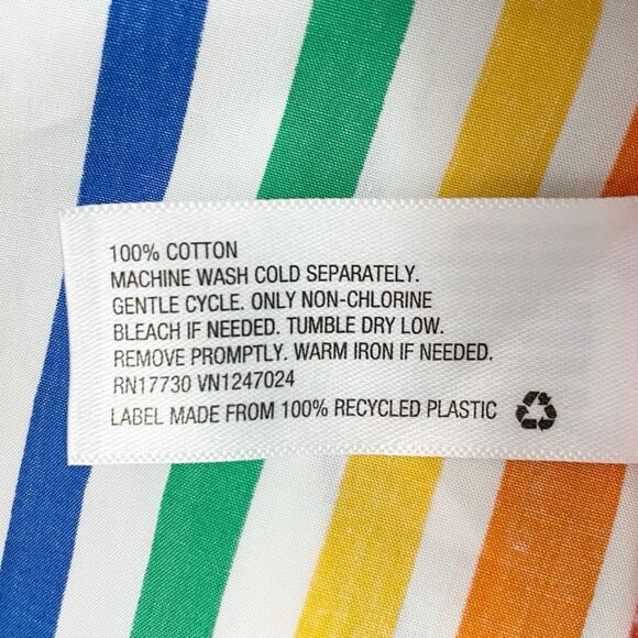 Christopher John Rogers x Target Rainbow Stripe Belted Shirt Dress Size 2 Cotton - Picture 12 of 14